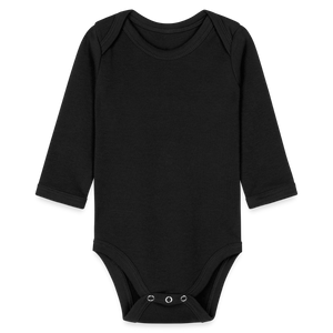 Organic Longsleeve Baby Bodysuit - black