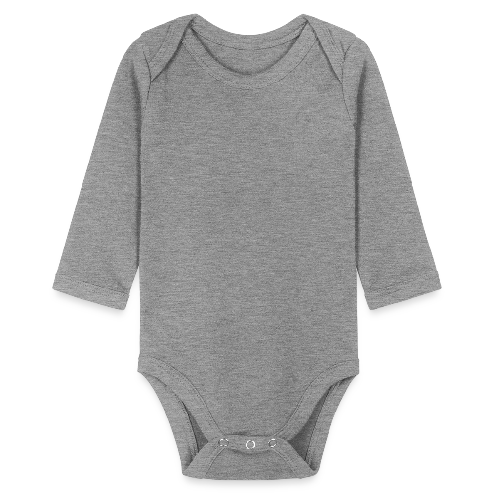 Organic Longsleeve Baby Bodysuit - heather grey