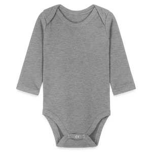 Organic Longsleeve Baby Bodysuit - heather grey