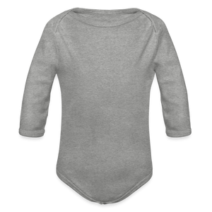 Organic Longsleeve Baby Bodysuit - heather grey