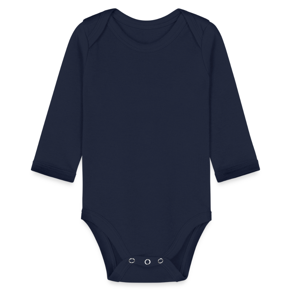 Organic Longsleeve Baby Bodysuit - dark navy