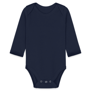 Organic Longsleeve Baby Bodysuit - dark navy