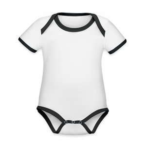 Organic Baby Contrasting Bodysuit - white/black