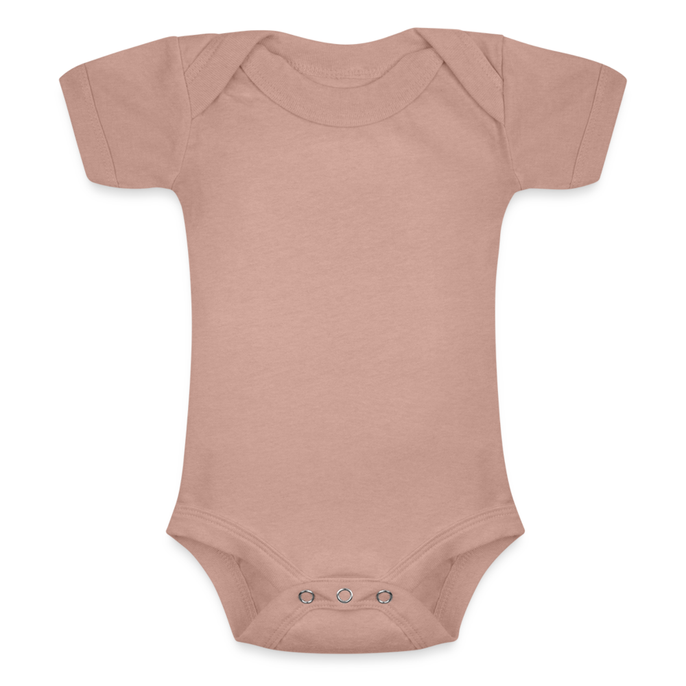 Baby Tri-Blend Short Sleeve Bodysuit - peach