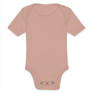 Baby Tri-Blend Short Sleeve Bodysuit - peach