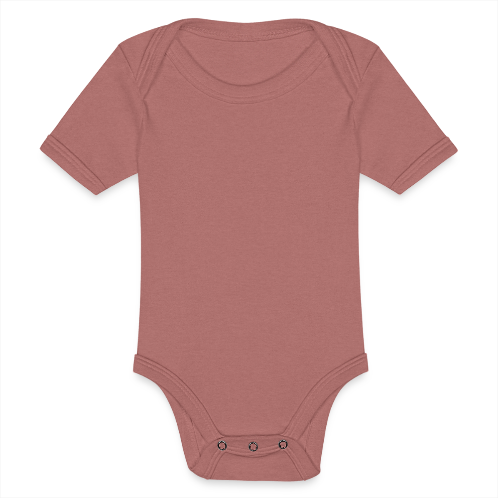 Baby Tri-Blend Short Sleeve Bodysuit - mauve 