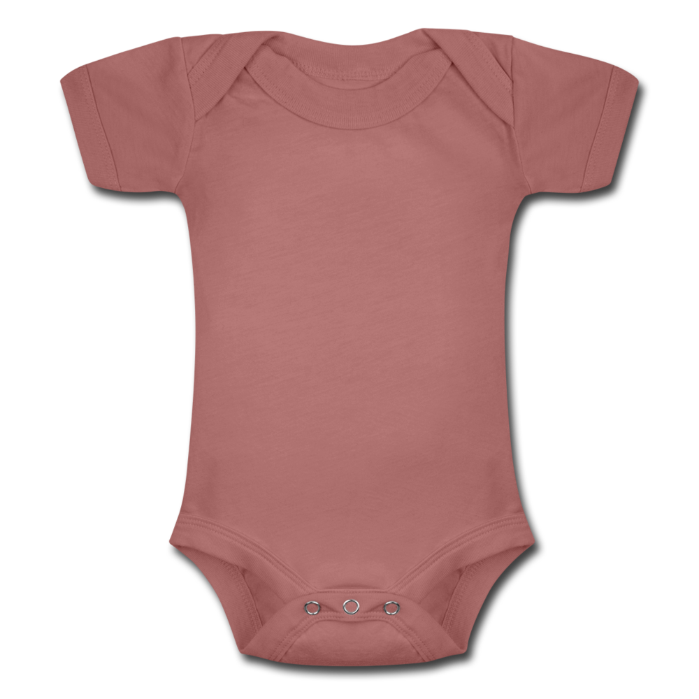 Baby Tri-Blend Short Sleeve Bodysuit - mauve 