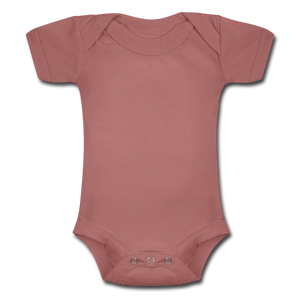 Baby Tri-Blend Short Sleeve Bodysuit - mauve 