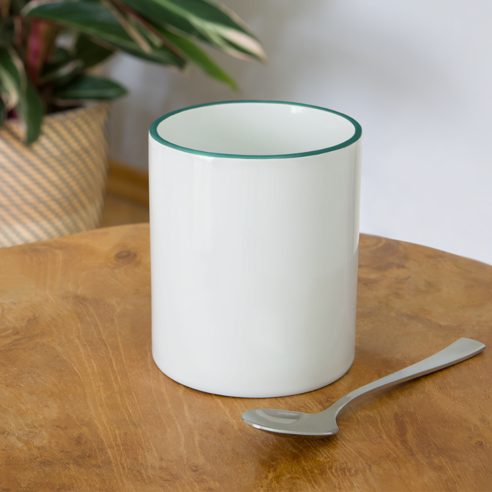 Contrasting Mug - white/dark green