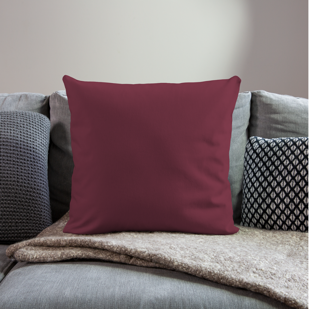 Sofa pillow with filling 45cm x 45cm - burgundy