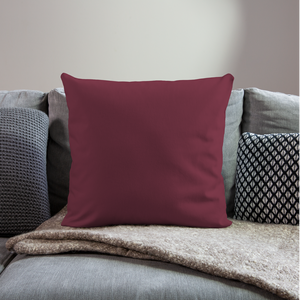 Sofa pillow with filling 45cm x 45cm - burgundy