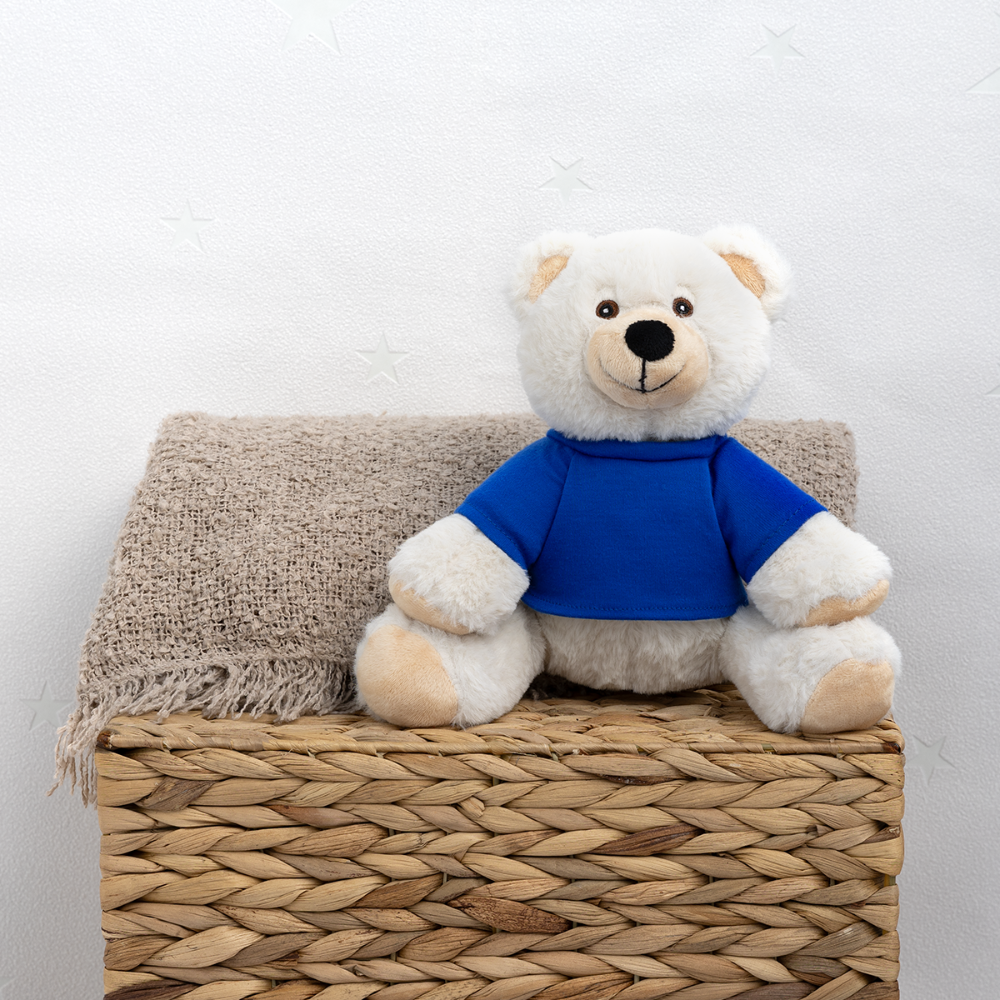 MiniFeet® RecycelBär® Teddy Bear Cream - royal blue