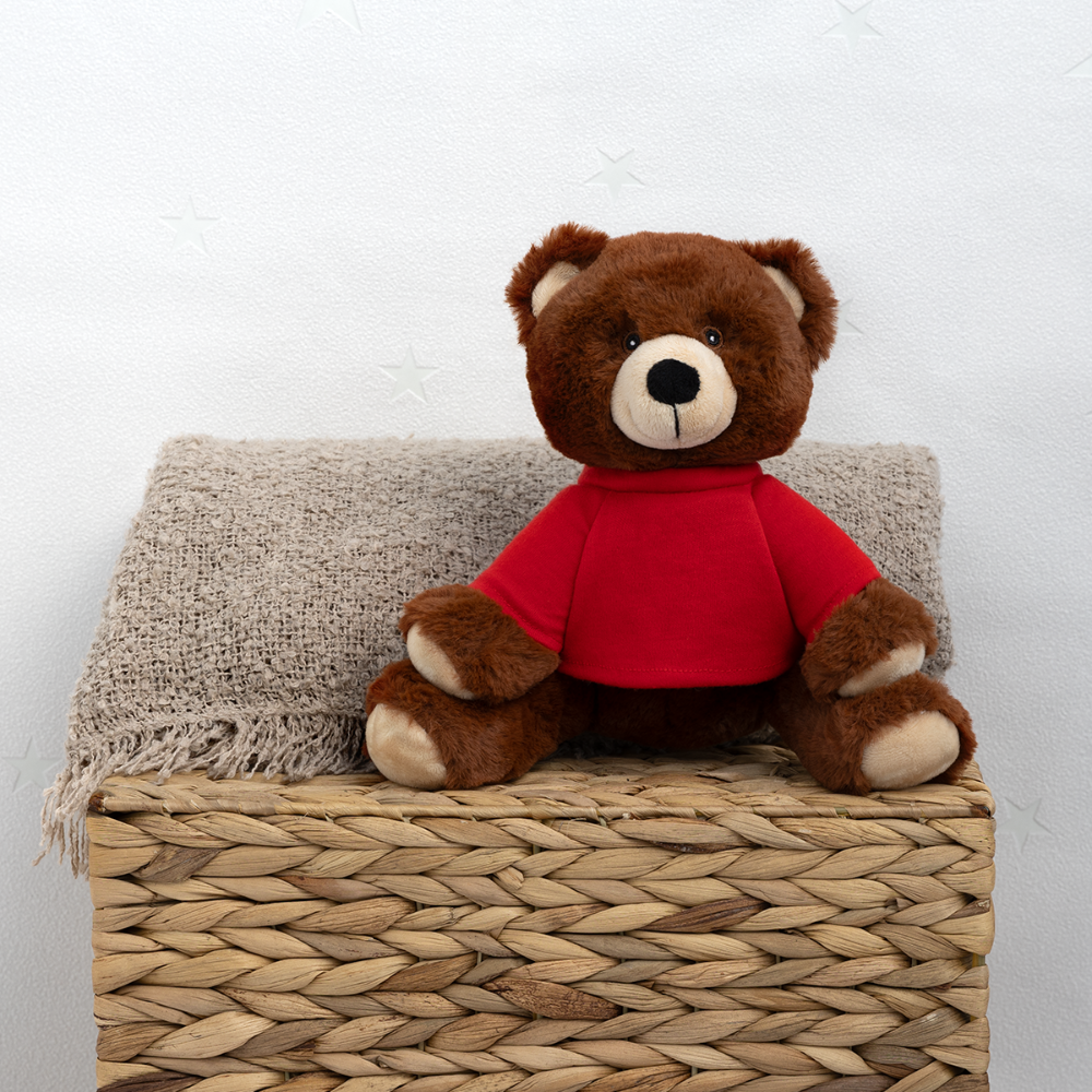 MiniFeet® RecycelBär® Teddy Bear Brown - red