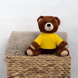 MiniFeet® RecycelBär® Teddy Bear Brown - sun yellow