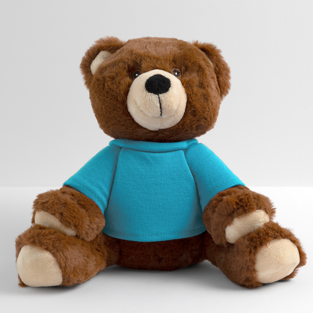 MiniFeet® RecycelBär® Teddy Bear Brown - atoll blue