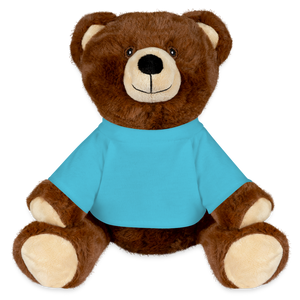 MiniFeet® RecycelBär® Teddy Bear Brown - atoll blue