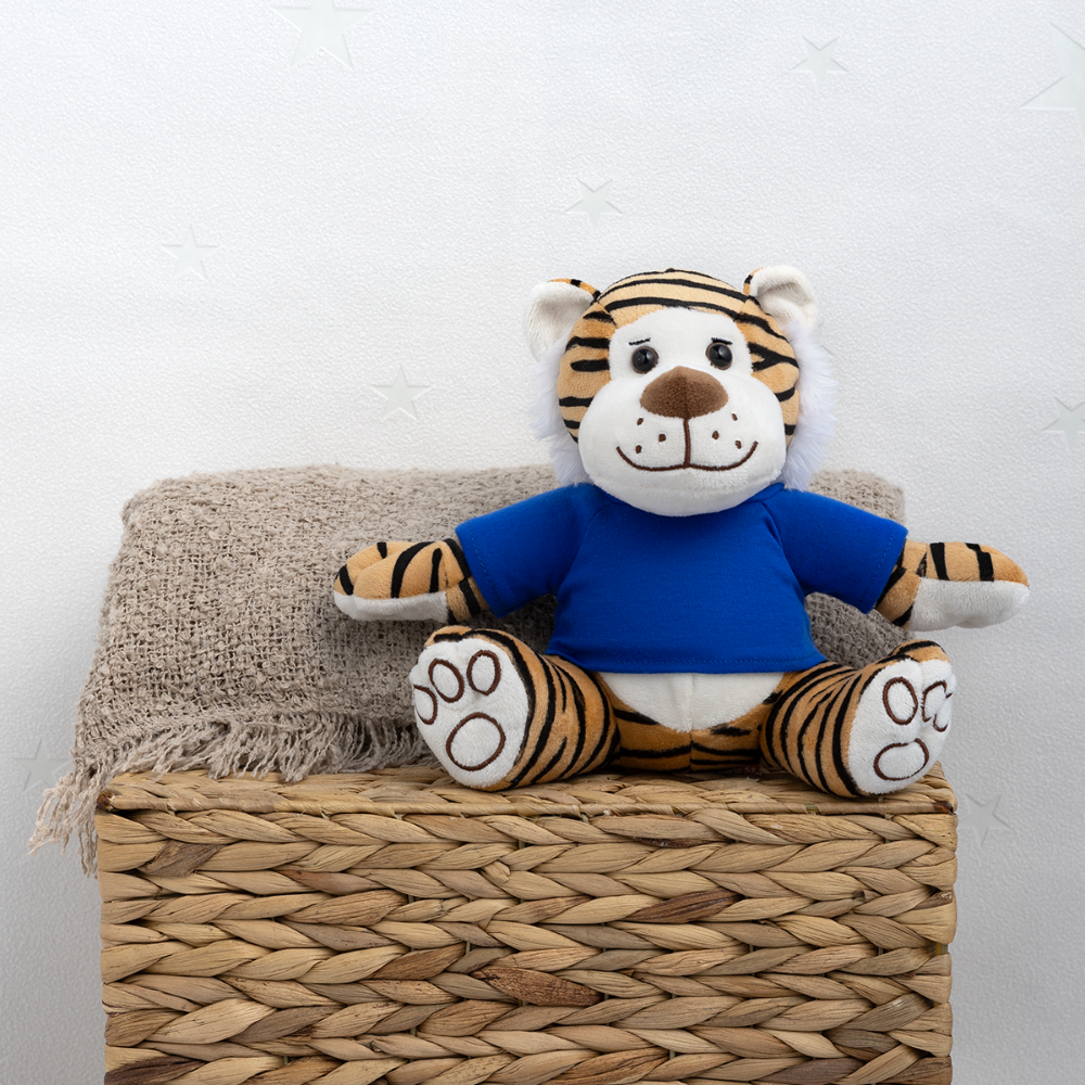 Plush Tiger - royal blue